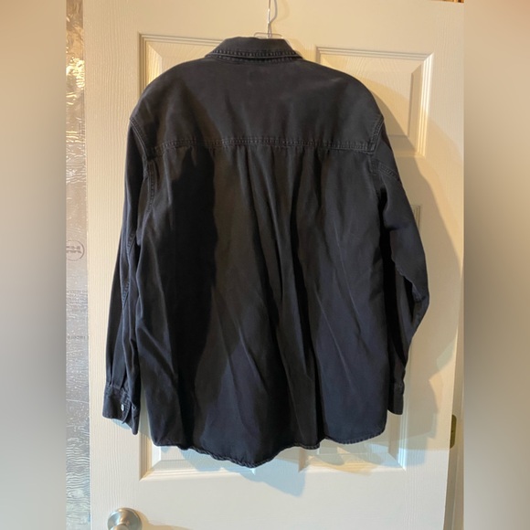 Vintage Levi's Red Tab Denim Shirt Mens Size Large Button Up Black - Picture 3 of 4